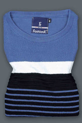 Superior Blue Stripe knitted t-shirt for men